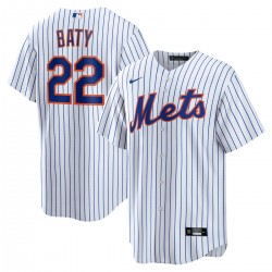 Brett Baty New York Mets Nike Replica Player Jersey - White Brett Baty New York Mets Nike Replica Player Jersey - White