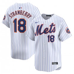 Darryl Strawberry New York Mets Nike Home Limited Player Jersey - White Darryl Strawberry New York Mets Nike Home Limited Player Jersey - White