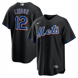 Francisco Lindor New York Mets Nike 2022 Alternate Replica Player Jersey - Black Francisco Lindor New York Mets Nike 2022 Alternate Replica Player Jersey - Black