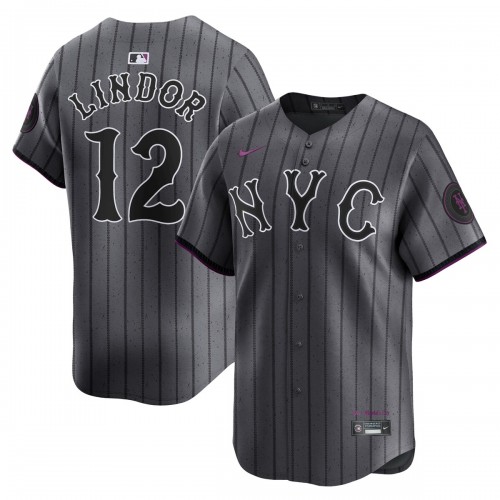 Francisco Lindor New York Mets Nike 2024 City Connect Limited Player Jersey - Graphite