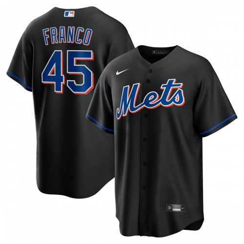 John Franco New York Mets Nike 2022 Alternate Replica Player Jersey - Black