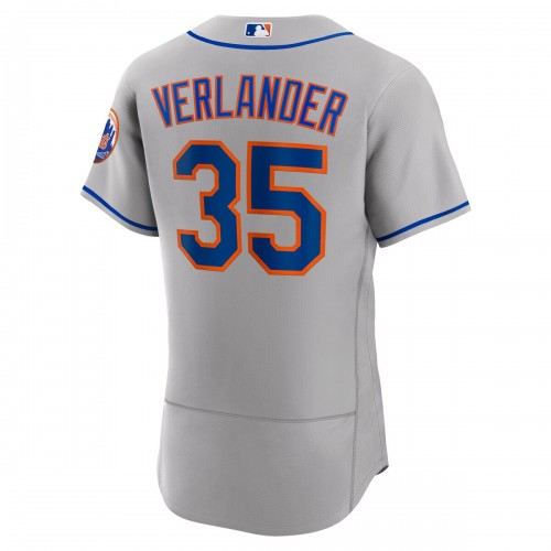 Justin Verlander Nike New York Mets Road Authentic Player Jersey - Gray