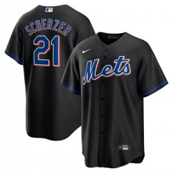 Max Scherzer New York Mets Nike Alternate Replica Player Jersey - Black Max Scherzer New York Mets Nike Alternate Replica Player Jersey - Black