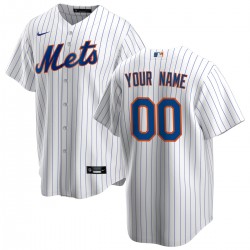 New York Mets Nike Home Replica Custom Jersey - White New York Mets Nike Home Replica Custom Jersey - White