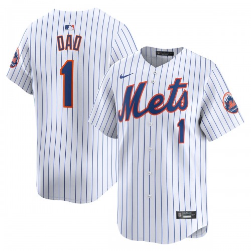 New York Mets Nike #1 Dad Home Limited Jersey - White