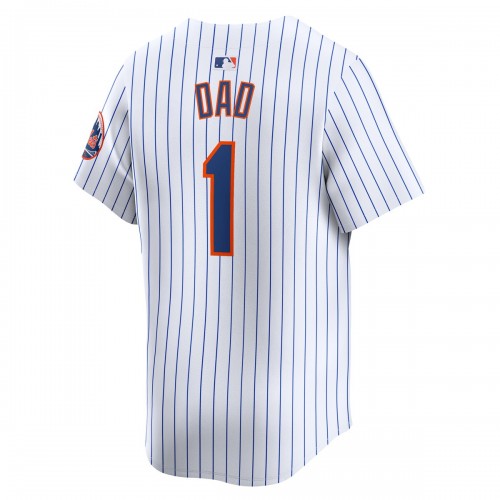 New York Mets Nike #1 Dad Home Limited Jersey - White