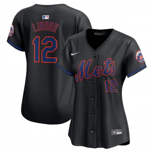 Francisco Lindor New York Mets Nike Women's Alternate Limited Player Jersey – Black