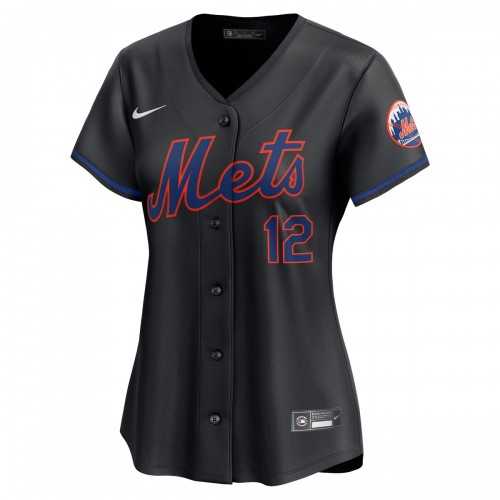 Francisco Lindor New York Mets Nike Women's Alternate Limited Player Jersey – Black