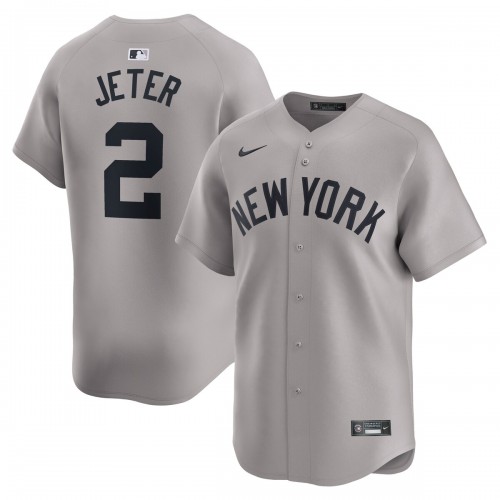 Derek Jeter New York Yankees Nike Away Limited Player Jersey - Gray