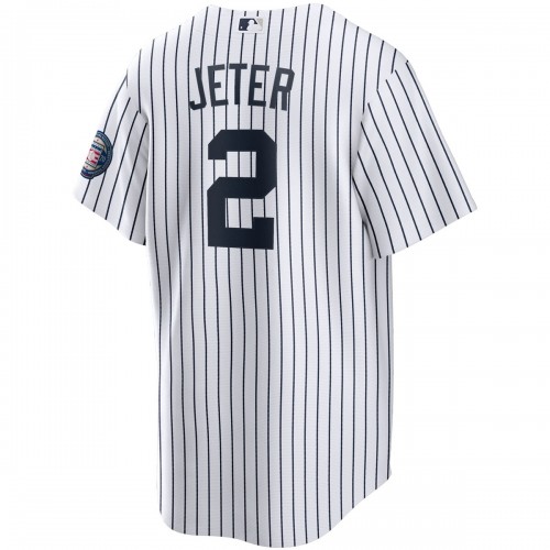 Derek Jeter New York Yankees Nike 2020 Hall of Fame Induction Home Replica Player Name Jersey - White/Navy