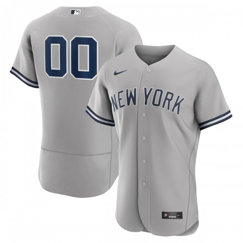 New York Yankees Nike Road Authentic Custom Jersey - Gray