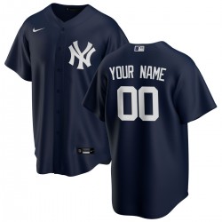 New York Yankees Nike Alternate Replica Custom Jersey - Navy