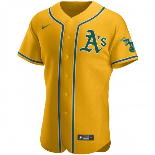 Oakland Athletics Nike Authentic Official Team Jersey - Gold