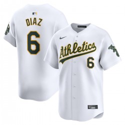 Jordan Diaz Oakland Athletics Nike Home Limited Player Jersey - White Jordan Diaz Oakland Athletics Nike Home Limited Player Jersey - White