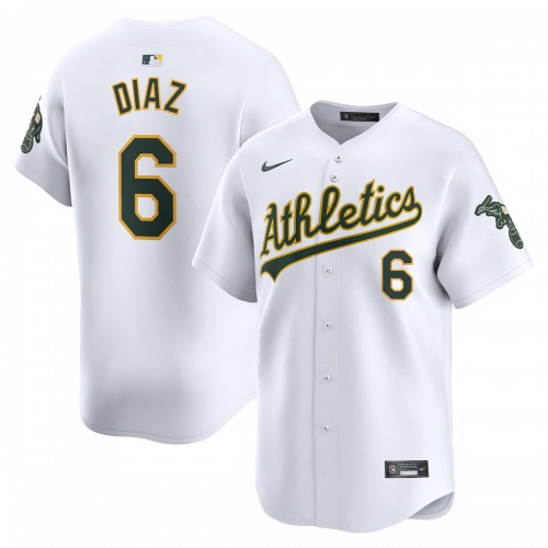 Jordan Diaz Oakland Athletics Nike Home Limited Player Jersey - White