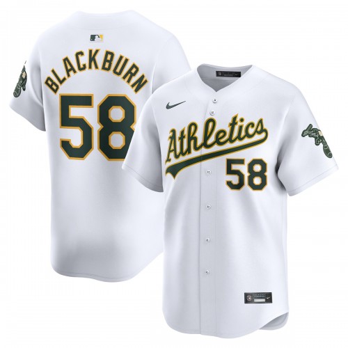 Paul Blackburn Oakland Athletics Nike Home Limited Player Jersey - White