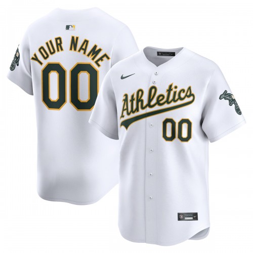 Oakland Athletics Nike Home Limited Custom Jersey - White