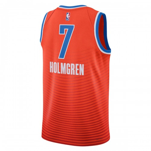Chet Holmgren Oklahoma City Thunder Jordan Brand Unisex Swingman Jersey - Statement Edition - Orange Chet Holmgren Oklahoma City Thunder Jordan Brand Unisex Swingman Jersey - Statement Edition - Orange