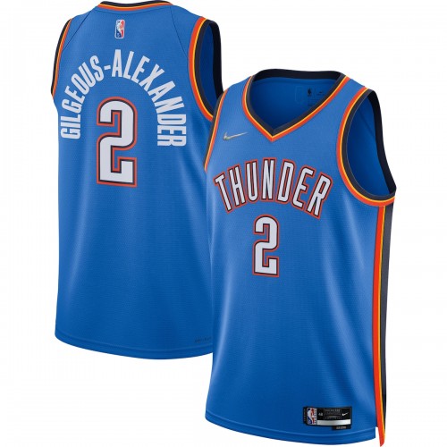 Shai Gilgeous-Alexander Oklahoma City Thunder Nike 2021/22 Diamond Swingman Jersey - Icon Edition - Blue