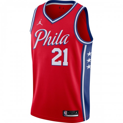 Joel Embiid Philadelphia 76ers Jordan Brand 2020/21 Swingman Jersey - Statement Edition - Red