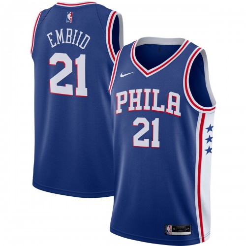 Joel Embiid Philadelphia 76ers Nike 2020/21 Swingman Jersey - Royal - Icon Edition