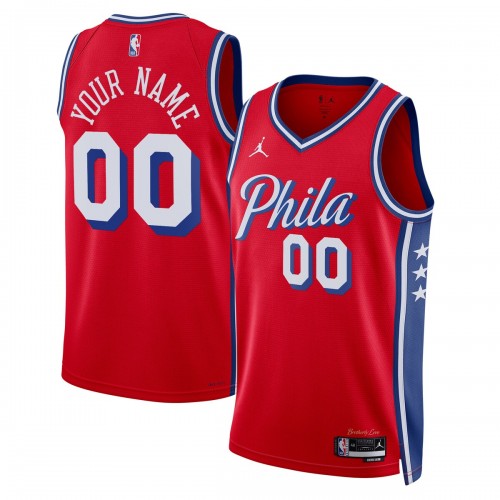 Philadelphia 76ers Jordan Brand Unisex 2022/23 Swingman Custom Jersey - Statement Edition - Red