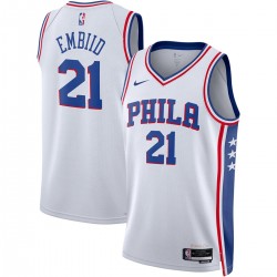 Joel Embiid Philadelphia 76ers Nike Unisex 2022/23 Swingman Jersey - Association Edition - White Joel Embiid Philadelphia 76ers Nike Unisex 2022/23 Swingman Jersey - Association Edition - White