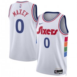 Tyrese Maxey Philadelphia 76ers Nike Unisex 2024/25 Swingman Player Jersey - City Edition - White