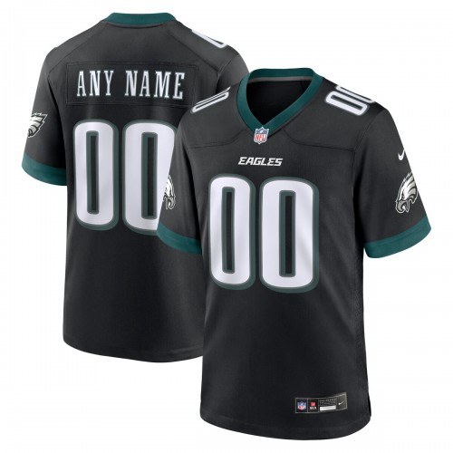 Philadelphia Eagles Nike Alternate Custom Game Jersey - Black