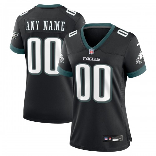 Philadelphia Eagles Nike Women's Alternate Custom Game Jersey - Black