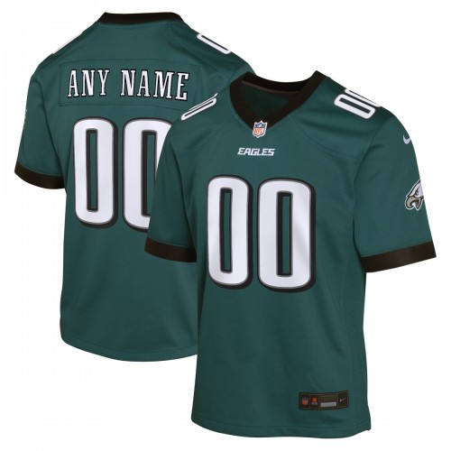 Philadelphia Eagles Nike Youth Custom Game Jersey - Midnight Green