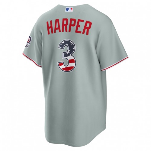 Bryce Harper Philadelphia Phillies Nike USA 250 Fourth of July Road Stadium Jersey - Gray