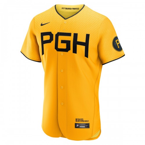 Roberto Clemente Pittsburgh Pirates Nike 2023 City Connect Authentic Player Jersey - Gold Roberto Clemente Pittsburgh Pirates Nike 2023 City Connect Authentic Player Jersey - Gold