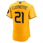Roberto Clemente Pittsburgh Pirates Nike 2023 City Connect Authentic Player Jersey - Gold Roberto Clemente Pittsburgh Pirates Nike 2023 City Connect Authentic Player Jersey - Gold