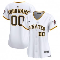 Pittsburgh Pirates Nike Women's Home Limited Custom Jersey - White Pittsburgh Pirates Nike Women's Home Limited Custom Jersey - White