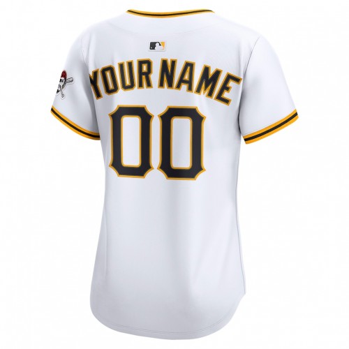 Pittsburgh Pirates Nike Women's Home Limited Custom Jersey - White Pittsburgh Pirates Nike Women's Home Limited Custom Jersey - White