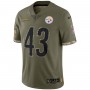 Troy Polamalu Pittsburgh Steelers 2022 Salute To Service Retired Player Limited Jersey - Olive
