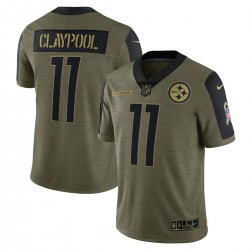 Chase Claypool Pittsburgh Steelers Nike 2021 Salute To Service Limited Player Jersey - Olive Chase Claypool Pittsburgh Steelers Nike 2021 Salute To Service Limited Player Jersey - Olive