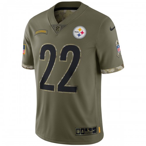 Najee Harris Pittsburgh Steelers Nike 2022 Salute To Service Limited Jersey - Olive