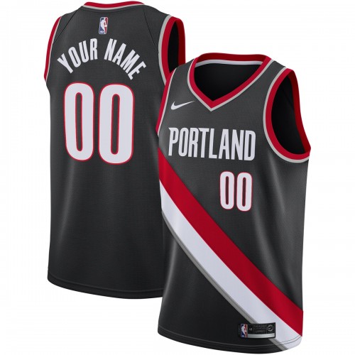 Portland Trail Blazers Nike 2020/21 Swingman Custom Jersey - Icon Edition - Black