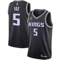 De'Aaron Fox Sacramento Kings Jordan Brand 2020/21 Swingman Jersey - Statement Edition - Black De'Aaron Fox Sacramento Kings Jordan Brand 2020/21 Swingman Jersey - Statement Edition - Black