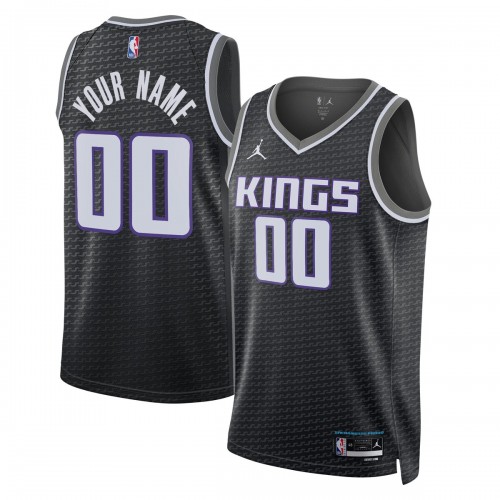 Sacramento Kings Jordan Brand Unisex 2022/23 Swingman Custom Jersey - Statement Edition - Black