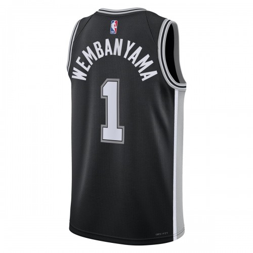Victor Wembanyama San Antonio Spurs Nike Unisex 2023 NBA Draft First Round Pick Swingman Jersey - Icon Edition - Black