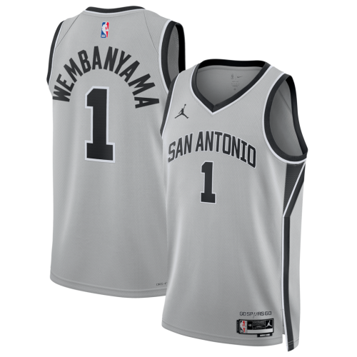 Victor Wembanyama San Antonio Spurs Jordan Brand Unisex Swingman Jersey - Statement Edition - Silver Victor Wembanyama San Antonio Spurs Jordan Brand Unisex Swingman Jersey - Statement Edition - Silver