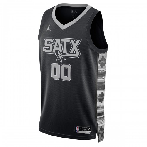 San Antonio Spurs Jordan Brand Unisex 2022/23 Swingman Custom Jersey - Statement Edition - Black