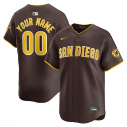 San Diego Padres Nike Away Limited Custom Jersey - Brown San Diego Padres Nike Away Limited Custom Jersey - Brown