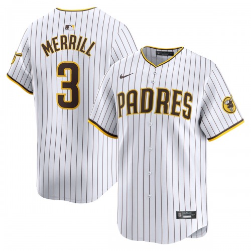 Jackson Merrill San Diego Padres Nike Home Limited Jersey - White