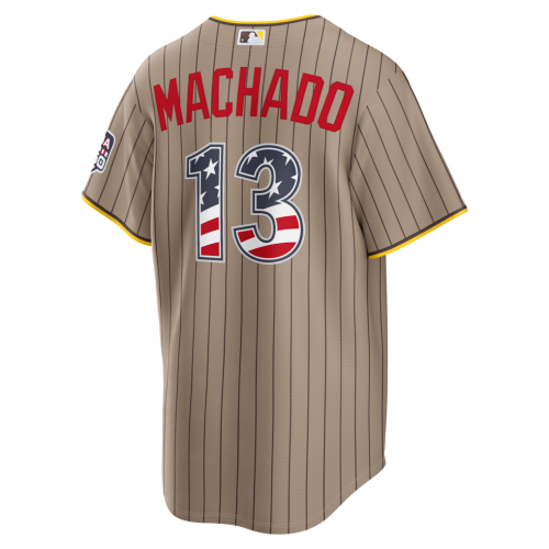 Manny Machado San Diego Padres Nike USA 250 Fourth of July Alternate Stadium Jersey - Sand Manny Machado San Diego Padres Nike USA 250 Fourth of July Alternate Stadium Jersey - Sand