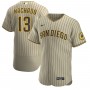 Manny Machado San Diego Padres Nike Alternate Authentic Player Jersey - Tan/Brown