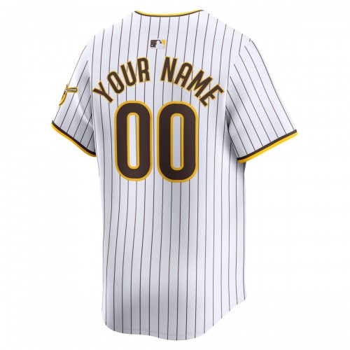 San Diego Padres Nike Home Limited Custom Jersey - White